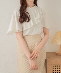 Ambre Neige | アシメケープ付きトップス／【WEB/EC限定商品】(Tシャツ/カットソー)