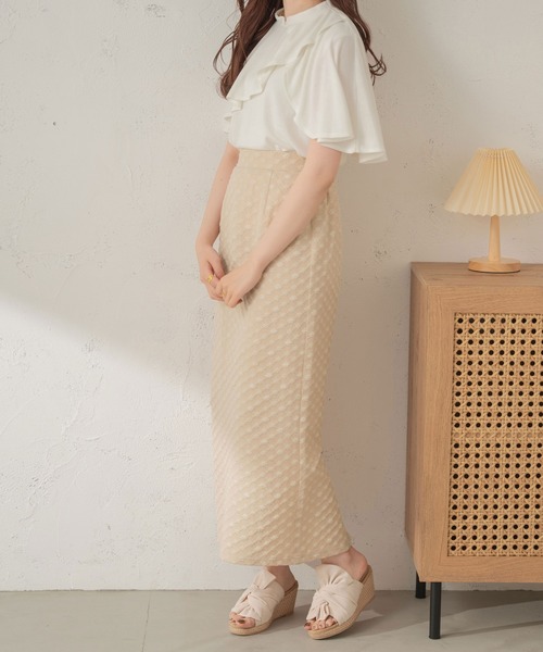 Ambre Neige（アンブルネージュ）の「アシメケープ付きトップス／【WEB/EC限定商品】（Tシャツ/カットソー・レディース・オフホワイト/アイボリー・FREE）」の7枚目の写真