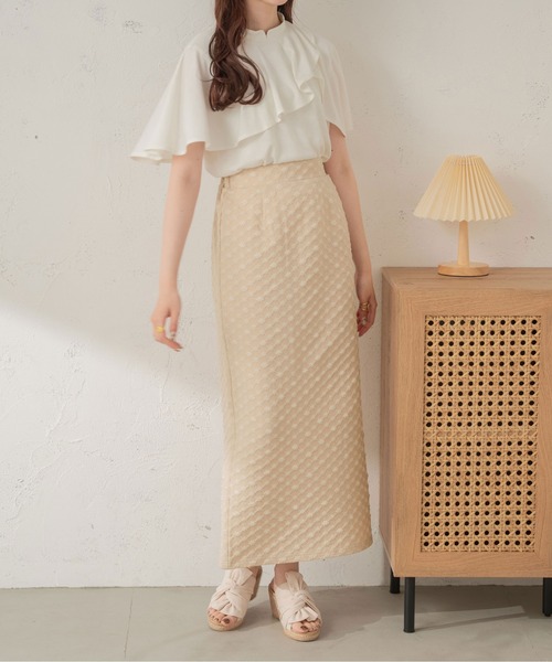 Ambre Neige（アンブルネージュ）の「アシメケープ付きトップス／【WEB/EC限定商品】（Tシャツ/カットソー・レディース・オフホワイト/アイボリー・FREE）」の6枚目の写真