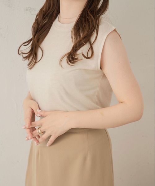 Ambre Neige（アンブルネージュ）の「アシメケープ付きトップス／【WEB/EC限定商品】（Tシャツ/カットソー・レディース・オフホワイト/アイボリー・FREE）」の10枚目の写真