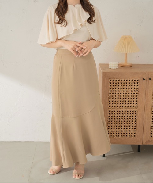 Ambre Neige（アンブルネージュ）の「アシメケープ付きトップス／【WEB/EC限定商品】（Tシャツ/カットソー・レディース・オフホワイト/アイボリー・FREE）」の11枚目の写真