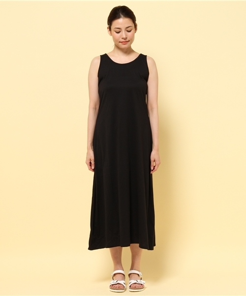 GIORDANO（ジョルダーノ）の「[GIORDANO]サマーカットマキシワンピース（ワンピース・レディース・ブラック/グレー/ブラック×ホワイト/ヘザ－グレー/ブルー/ネイビー/ホワイト系その他/ホワイト×ブルー/ホワイト×ネイビー・MEDIUM/LARGE）」の10枚目の写真