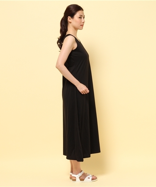 GIORDANO（ジョルダーノ）の「[GIORDANO]サマーカットマキシワンピース（ワンピース・レディース・ブラック/グレー/ブラック×ホワイト/ヘザ－グレー/ブルー/ネイビー/ホワイト系その他/ホワイト×ブルー/ホワイト×ネイビー・MEDIUM/LARGE）」の11枚目の写真