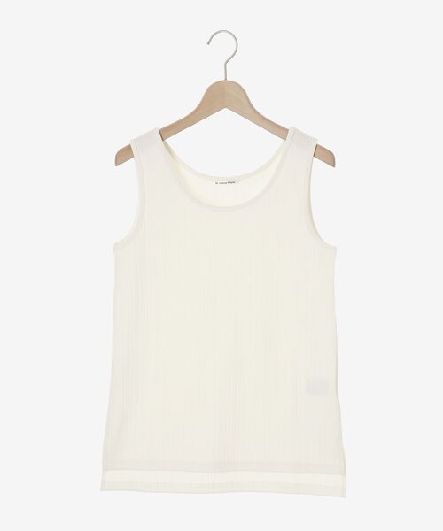 le.coeur blanc（ルクールブラン）の「ストレッチイレギュラーテレコタンク（タンクトップ・レディース・ブラック/オフホワイト/キャメル・38）」の8枚目の写真