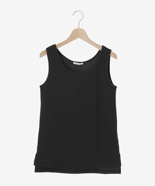 le.coeur blanc（ルクールブラン）の「ストレッチイレギュラーテレコタンク（タンクトップ・レディース・ブラック/オフホワイト/キャメル・38）」の18枚目の写真