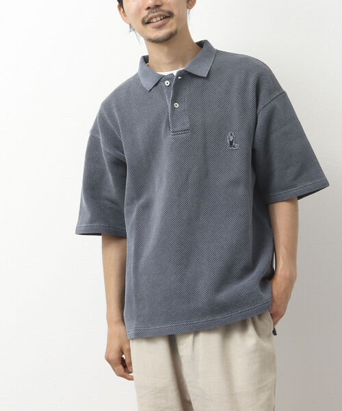 BARNS OUTFITTERS(バーンズアウトフィッターズ)の「【BARNS OUTFITTERS/バーンズアウトフィッターズ】別注カノコポロシャツ PARTNER(ポロシャツ・メンズ・グリーン/ライトグレー/ネイビー・M/L/XL)」の4枚目の写真