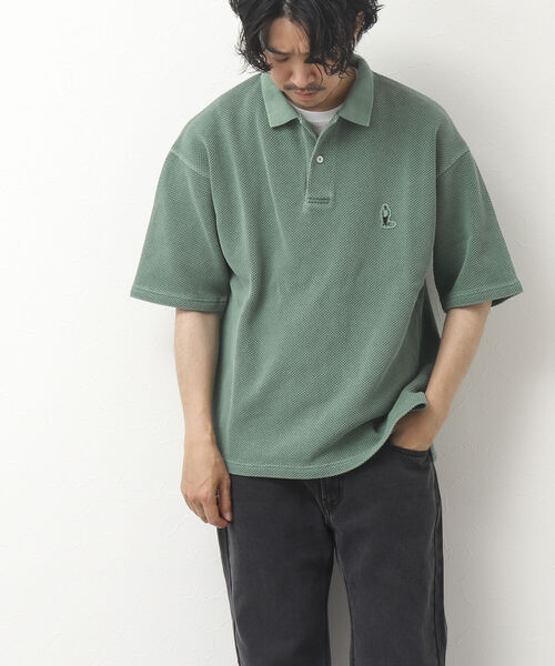 BARNS OUTFITTERS(バーンズアウトフィッターズ)の「【BARNS OUTFITTERS/バーンズアウトフィッターズ】別注カノコポロシャツ PARTNER(ポロシャツ・メンズ・グリーン/ライトグレー/ネイビー・M/L/XL)」の9枚目の写真