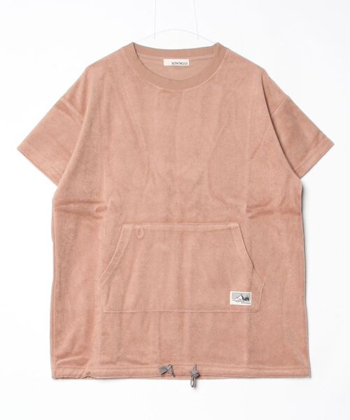 MASSIVE STORE(マッシブストア)の「【sownoas/サウノアーズ】パイルTSH(Tシャツ/カットソー・レディース・カーキ/ネイビー/ベージュ/キャメル/グレー・M/L)」の5枚目の写真