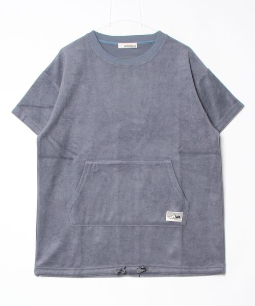 MASSIVE STORE(マッシブストア)の「【sownoas/サウノアーズ】パイルTSH(Tシャツ/カットソー・レディース・カーキ/ネイビー/ベージュ/キャメル/グレー・M/L)」の2枚目の写真