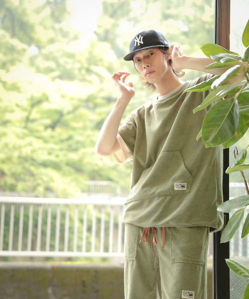 MASSIVE STORE(マッシブストア)の「【sownoas/サウノアーズ】パイルTSH(Tシャツ/カットソー・レディース・カーキ/ネイビー/ベージュ/キャメル/グレー・M/L)」の12枚目の写真
