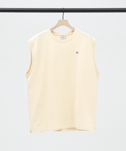 JEMORGAN(ジェーイーモーガン)の「【JEMORGAN/ジェーイーモーガン】ワッペン付きビックサイズノースリーブ(Tシャツ/カットソー・メンズ・ブラック/ホワイト/ライトグレー/ピンク/ネイビー/ベージュ/グリーン・LL/M/L)」の4枚目の写真