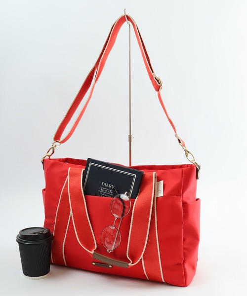 ROOTOTE(ルートート)の「ROOTOTE 7ポケット2WAYナイロントートバッグ(トートバッグ・メンズ・レッド/ベージュ/ネイビー/グレー/ブラック・FREE)」の1枚目の写真