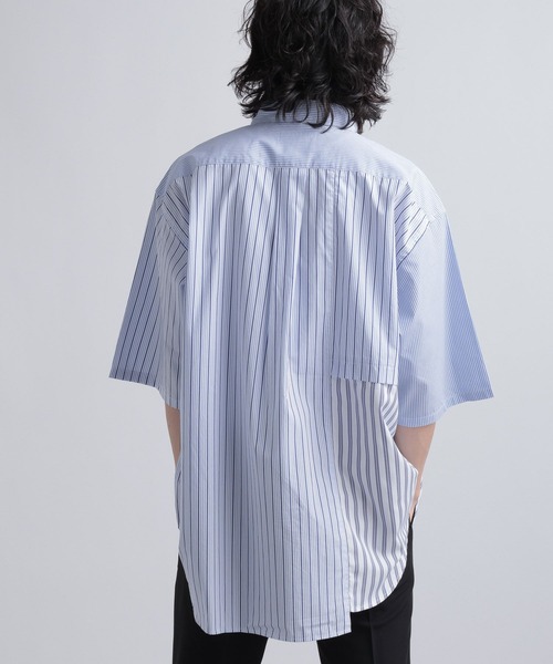 HARE(ハレ)の「クレイジーパターンストライプシャツ(HARE)(シャツ/ブラウス・メンズ・ブラック/ブルー・FREE)」の12枚目の写真