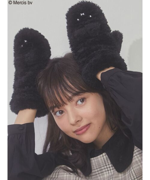 merry jenny（メリージェニー）の「mocomoco miffy miton（手袋・レディース・アイボリー/ブラック・FREE）」の11枚目の写真