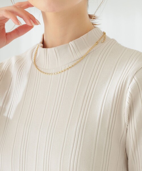 B:MING by BEAMS（ビーミングバイビームス）の「B:MING by BEAMS / リブ モックネック ワンピース（ワンピース・レディース・ブラック/ライトベージュ・FREE）」の16枚目の写真