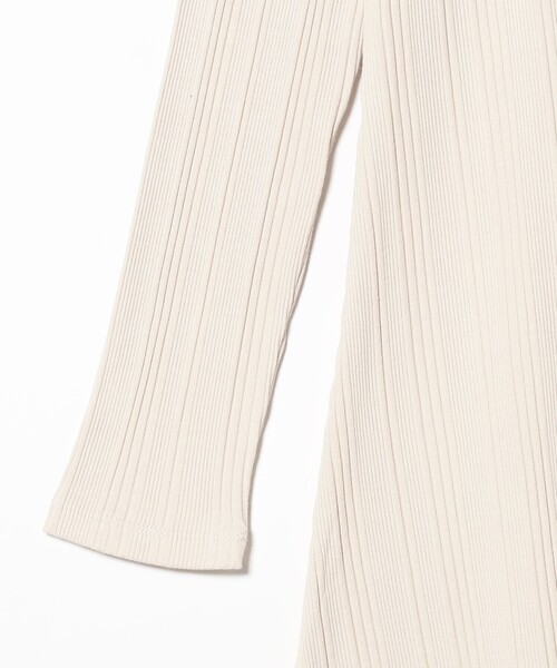 B:MING by BEAMS（ビーミングバイビームス）の「B:MING by BEAMS / リブ モックネック ワンピース（ワンピース・レディース・ブラック/ライトベージュ・FREE）」の7枚目の写真