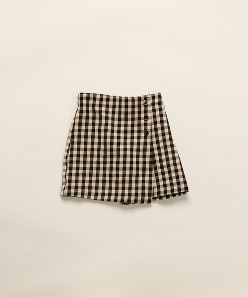 ギンガムチェックキュロットスカート kids(100cm-140cm