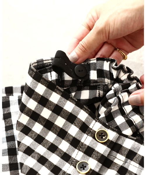 cheer ギンガムチェック ギャザーキュロット セール】 [140-150