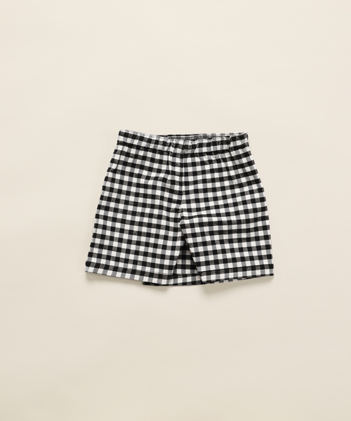 ギンガムチェックキュロットスカート kids(100cm-140cm