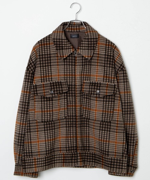 LUCY（ルーシー）の「LUCY/ニットメルトン ZIPブルゾン（ブルゾン・メンズ・ベージュ/その他1/その他2/ブルー/ダークブラウン/ブラック・MEDIUM/LARGE）」の7枚目の写真