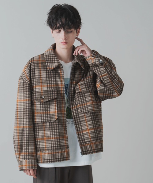 LUCY（ルーシー）の「LUCY/ニットメルトン ZIPブルゾン（ブルゾン・メンズ・ベージュ/その他1/その他2/ブルー/ダークブラウン/ブラック・MEDIUM/LARGE）」の9枚目の写真