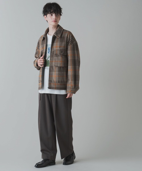 LUCY（ルーシー）の「LUCY/ニットメルトン ZIPブルゾン（ブルゾン・メンズ・ベージュ/その他1/その他2/ブルー/ダークブラウン/ブラック・MEDIUM/LARGE）」の8枚目の写真