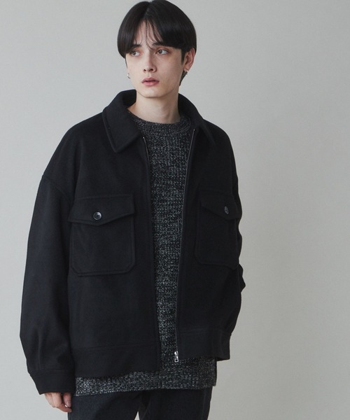 LUCY（ルーシー）の「LUCY/ニットメルトン ZIPブルゾン（ブルゾン・メンズ・ベージュ/その他1/その他2/ブルー/ダークブラウン/ブラック・MEDIUM/LARGE）」の12枚目の写真