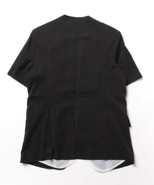 BANICO（バニコ）の「【BANICO】レイヤード風ノーカラージャケット（テーラードジャケット・レディース・ブラック・MEDIUM/LARGE）」の9枚目の写真