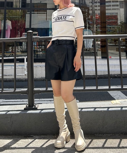 INGNI（イング）の「プラットフォームストレッチロングブーツ（ブーツ・レディース・アイボリー/ブラック・M/L）」の10枚目の写真