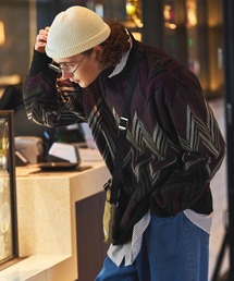 EMMA CLOTHES（エマクローズ）の「ジャガードランダムクラシックヘリンボーンクルーネックニット EMMA CLOTHES（ニット/セーター・レディース）」