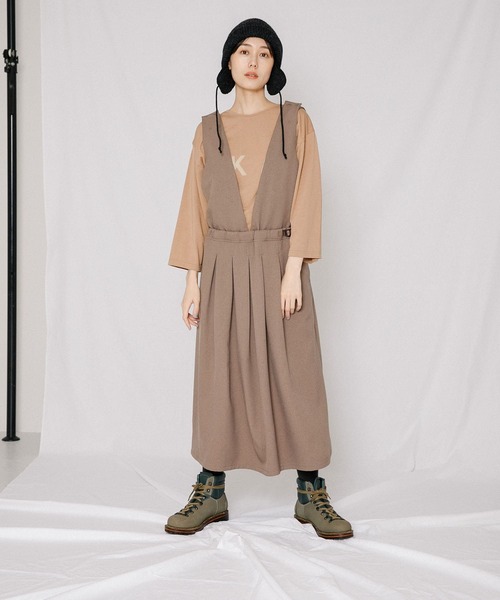 Gramicci(グラミチ)の「『イージーケア』『別注』GRAMICCI アクティブジャンパースカート(サロペット/オーバーオール・レディース・ブラウン/ブラック・ONE SIZE)」の17枚目の写真