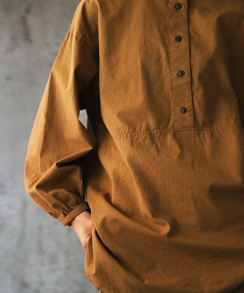 soulberry(ソウルベリー)の「団栗色のブラウス(シャツ/ブラウス・レディース・ブラウン系・L/M/LL/3L/4L)」の4枚目の写真