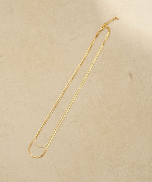 CIAOPANIC（チャオパニック）の「【Keyon/キーオン】Lithe / スネーク２連ネックレス（ネックレス・レディース・ゴールド・FREE）」の5枚目の写真