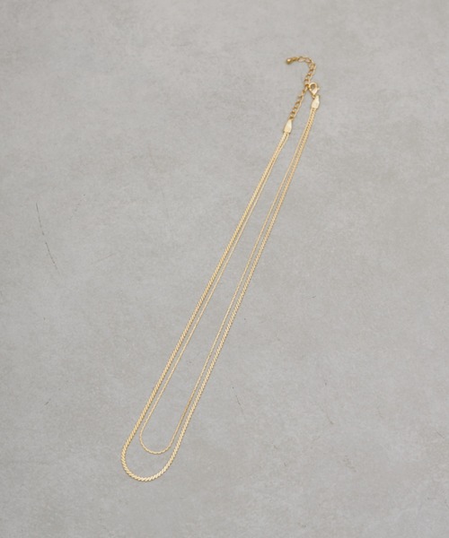 CIAOPANIC（チャオパニック）の「【Keyon/キーオン】Lithe / スネーク２連ネックレス（ネックレス・レディース・ゴールド・FREE）」の8枚目の写真