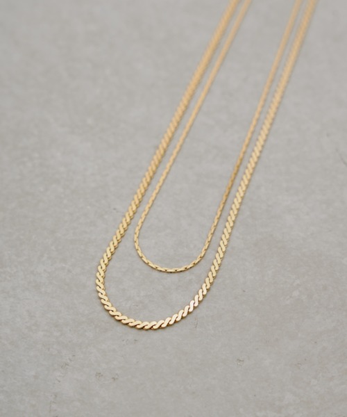 CIAOPANIC（チャオパニック）の「【Keyon/キーオン】Lithe / スネーク２連ネックレス（ネックレス・レディース・ゴールド・FREE）」の7枚目の写真