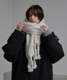 CIASENSE（シアセンス）の「Large Mohair Touch Big Volume Fringe Muffler/大判モヘアタッチビッグボリュームフリンジマフラー（マフラー・メンズ）」
