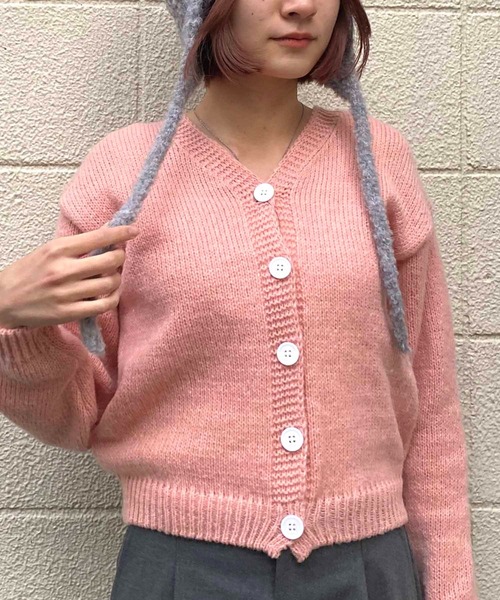 NANEA(ナネア)の「ショート丈ニットカーディガン(カーディガン/ボレロ・レディース・ピンク/ブラウン/アイボリー/ブルー・フリー)」の11枚目の写真