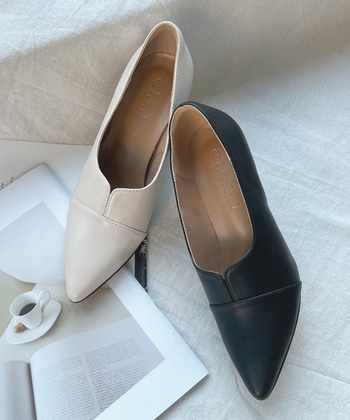 Futier land（フューティアランド）の「ダッシュできる切替ポインテッドトゥパンプス（パンプス・レディース・ブラック/アイボリー・36/37/38/40/39）」の17枚目の写真