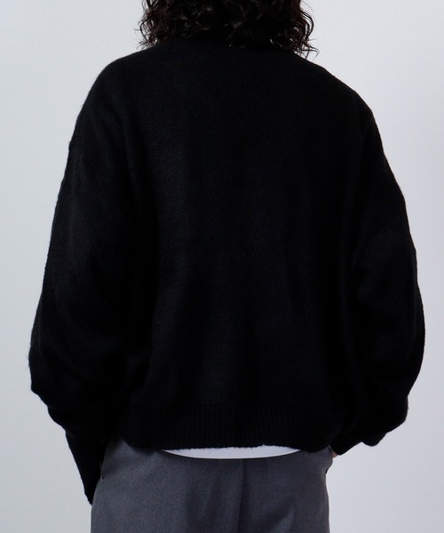 SUGGESTION(サジェッション)の「SUGGESTION モヘア風起毛ニットカーデ(カーディガン/ボレロ・メンズ・ベージュ/マスタード/テラコッタ/グリーン/ブルー/ブラック・M/L)」の9枚目の写真