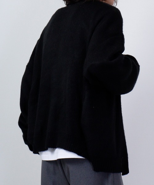 SUGGESTION(サジェッション)の「SUGGESTION モヘア風起毛ニットカーデ(カーディガン/ボレロ・メンズ・ベージュ/マスタード/テラコッタ/グリーン/ブルー/ブラック・M/L)」の7枚目の写真