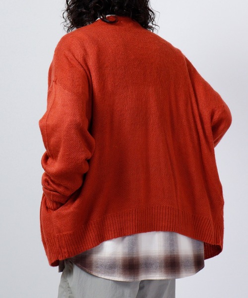 SUGGESTION(サジェッション)の「SUGGESTION モヘア風起毛ニットカーデ(カーディガン/ボレロ・メンズ・ベージュ/マスタード/テラコッタ/グリーン/ブルー/ブラック・M/L)」の19枚目の写真