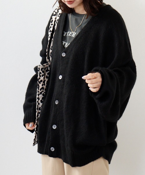 SUGGESTION(サジェッション)の「SUGGESTION モヘア風起毛ニットカーデ(カーディガン/ボレロ・メンズ・ベージュ/マスタード/テラコッタ/グリーン/ブルー/ブラック・M/L)」の11枚目の写真
