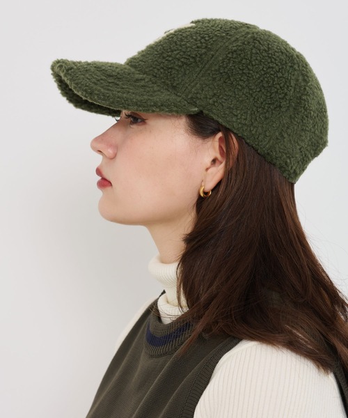 TINA：JOJUN（ティーナジョジュン）の「ロゴ付き ボアキャップ TINA：JOJUN（キャップ・レディース・アイボリー/カーキ・F）」の12枚目の写真