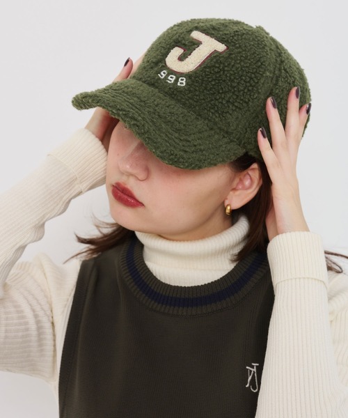 TINA：JOJUN（ティーナジョジュン）の「ロゴ付き ボアキャップ TINA：JOJUN（キャップ・レディース・アイボリー/カーキ・F）」の9枚目の写真