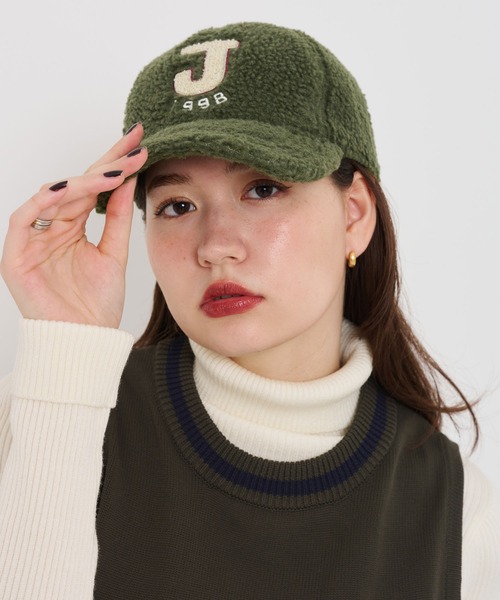 TINA：JOJUN（ティーナジョジュン）の「ロゴ付き ボアキャップ TINA：JOJUN（キャップ・レディース・アイボリー/カーキ・F）」の7枚目の写真