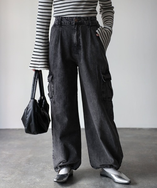 Riberry（リベリー）の「カーゴデニムバギーパンツ（カーゴパンツ