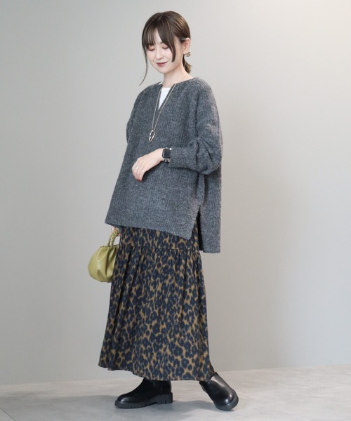 AMERICAN HOLIC(アメリカンホリック)の「ニュアンスモチーフティアードスカート(スカート・レディース・ブラック/キャメル・L/M)」の9枚目の写真
