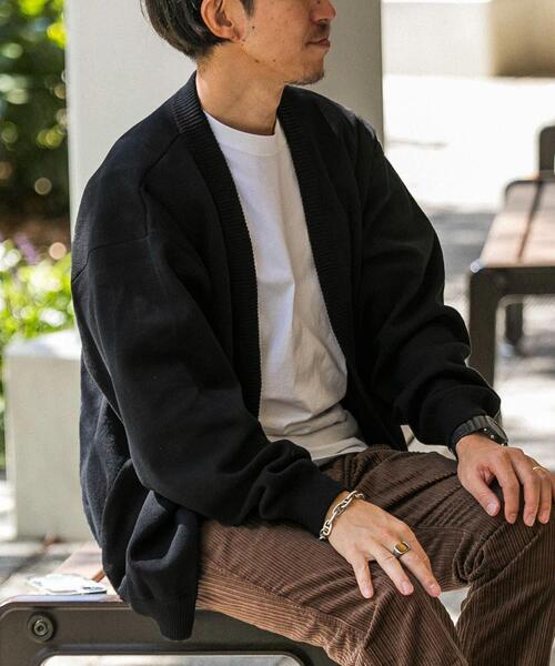 ITEMS URBANRESEARCH（アイテムズ アーバンリサーチ）の「『抗菌』『UVカット』マシンウォッシャブルミラノリブカーディガンインナーセット（カーディガン/ボレロ・メンズ・ネイビー/ブラック/グリーン/ベージュ・LARGE/MEDIUM）」の13枚目の写真
