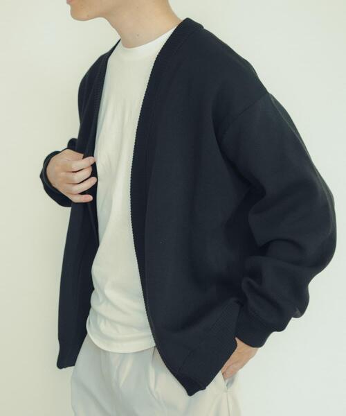 ITEMS URBANRESEARCH（アイテムズ アーバンリサーチ）の「『抗菌』『UVカット』マシンウォッシャブルミラノリブカーディガンインナーセット（カーディガン/ボレロ・メンズ・ネイビー/ブラック/グリーン/ベージュ・LARGE/MEDIUM）」の7枚目の写真