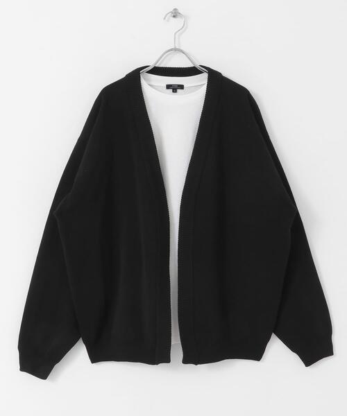 ITEMS URBANRESEARCH（アイテムズ アーバンリサーチ）の「『抗菌』『UVカット』マシンウォッシャブルミラノリブカーディガンインナーセット（カーディガン/ボレロ・メンズ・ネイビー/ブラック/グリーン/ベージュ・LARGE/MEDIUM）」の11枚目の写真